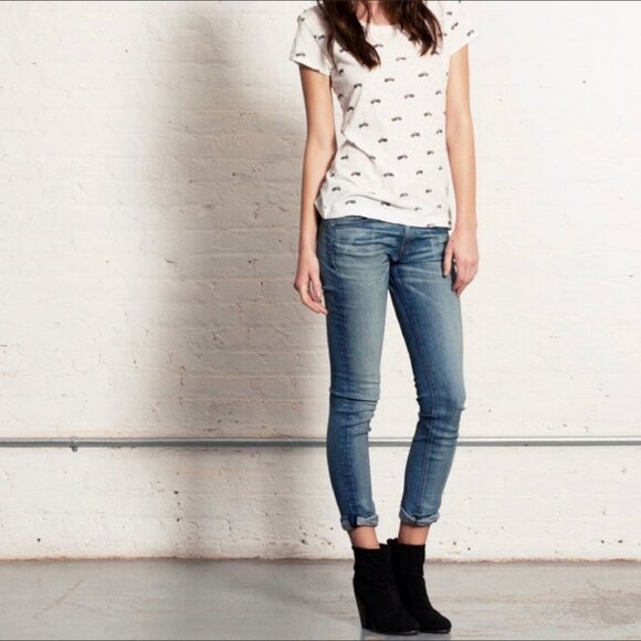 Rag & Bone 28 Skinny Blue Denim Jeans Heathway Light Wash - Picture 3 of 10